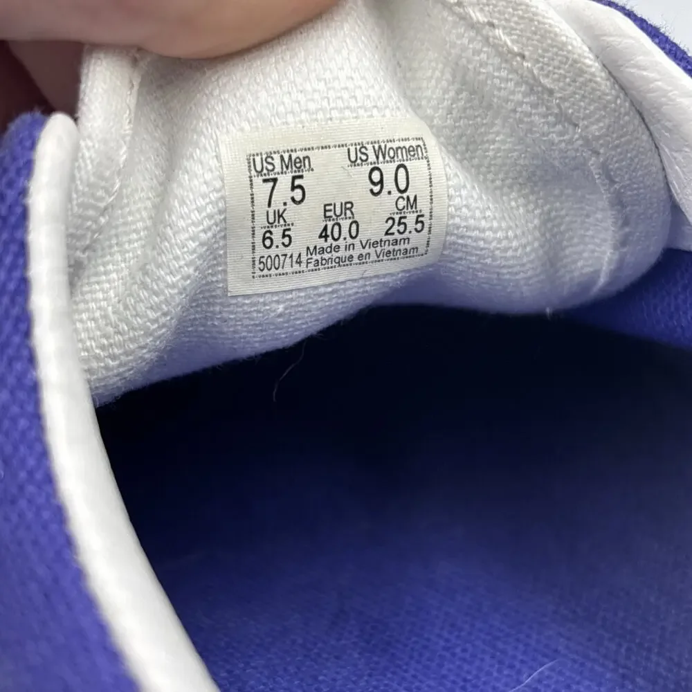 VANS Canvas Off The Wall Blue Men 7.5 & Women 9 Sneakers Shoes 500714